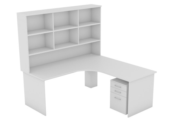 EkoSystem Desk 90deg 1800 WW with Pedestal
